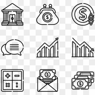 Banking - Real Estate Icon Line Clipart