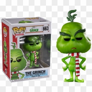 The Grinch With Scarf Pop Vinyl Figure - Funko Pop Grinch 2018 Clipart