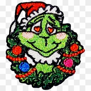 Holiday Grinch Patch Clipart