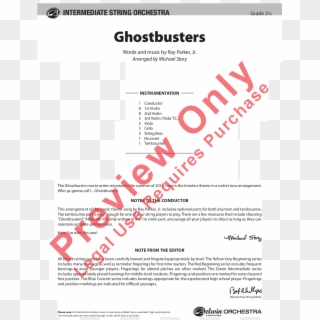 Ghostbusters Thumbnail Ghostbusters Thumbnail - Sahara Crossing Piano Sheet Music Clipart