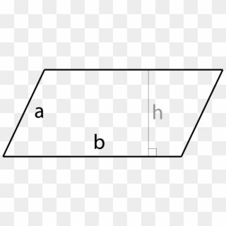 Diagram Of A Parallelogram Showing A = Side And B = - Monochrome Clipart