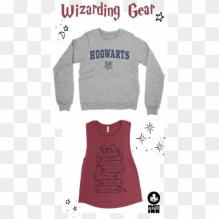 Harry Potter Book Stack Muscle Tank / Hogwarts Sweatshirt Clipart