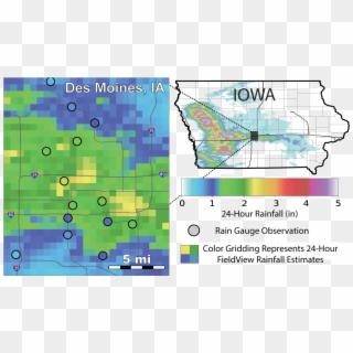 Gridded Fieldview Rainfall Estimates And Corresponding - Map Clipart