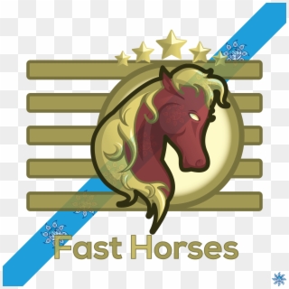 Fast Horses Logo - Cartoon Clipart