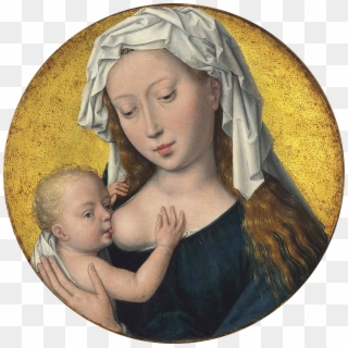 The Virgin Mary Nursing The Christ Child - Virgin Suckling The Child Clipart
