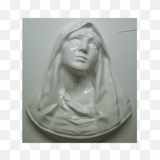 Virgin Mary Plaster Mold - Bust Clipart
