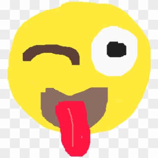 Winking While Sticking Your Tongue Out Emoji - Cartoon Clipart