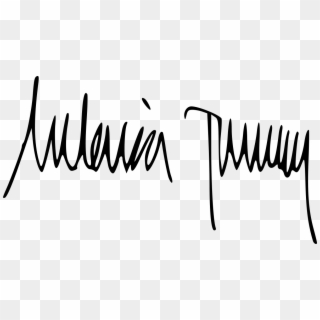 Melania Signature Clipart