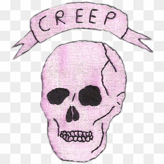 Creep Sticker - Png Skull Clipart