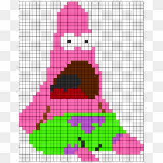 Face Melted Patrick - Patrick Pixel Art Clipart