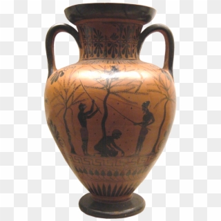Amphora Olive-gathering Bm B226 02 - Ancient Greek Pottery Clipart