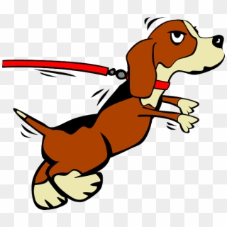 Ask Kathy About Leashes - Dog On Leash Cartoon Clipart
