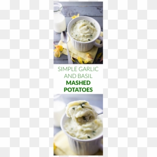 Simple Garlic And Basil Mashed Potatoes - Skordalia Clipart