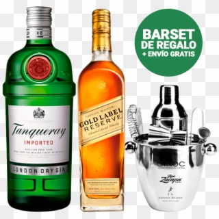 Johnnie Walker Tanqueray Barset De Regalo , Png Download - Ginebra Tanqueray London Dry Clipart
