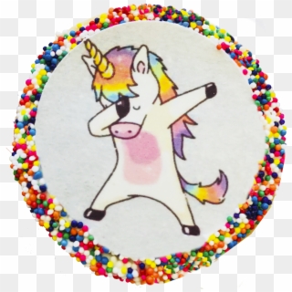 Dabbing Unicorn Sugar Cookies With Nonpareils - Sugar Cookie Unicorns Clipart