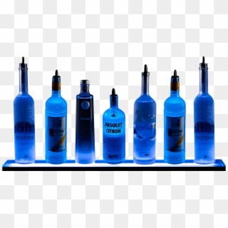 2ft Blue Light Shelf White Background - Liquor Bottle With White Background Clipart
