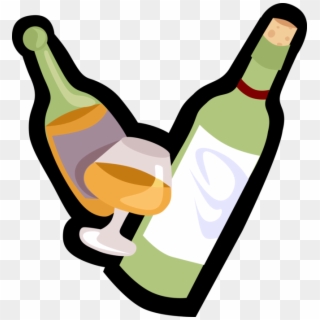 Vector Illustration Of Alcohol Beverage Wine And Liquor Clipart