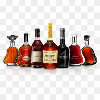 The 9 Bottles From The Hennessy Family Sitting On A - Hennessy Bottle Transparent Background Clipart