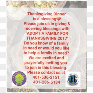 Adopt A Family For Thanksgiving Dinner - Dish Clipart