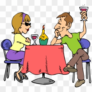 Dinner Clipart - Dinner For Two Cartoon - Png Download