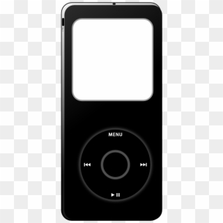Ipod Black Black White Line Art Scalable Vector Graphics - 携帯 音楽 プレーヤー イラスト Clipart