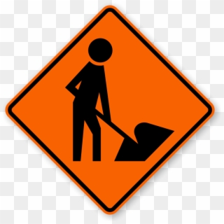 Road Warning Sign - Road Construction Signs Clipart