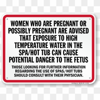 Pennsylvania Pregnant Women Spa Danger Sign Pennsylvania - Sign Clipart