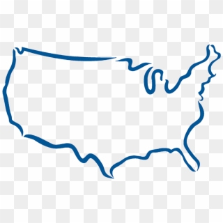 Usa Outline - Red Outline Of United States Clipart
