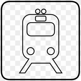 Train Black And White Sign Clip Art - Clip Art White Train - Png Download