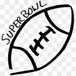 Football Sketch - Superbowl Black And White Clipart