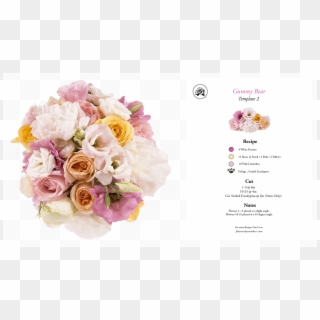 Fbn Arrangement And Recipe 0009 Pink Gummy Bear - Garden Roses Clipart