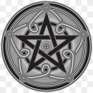 Satanic Pentagram Coloring Pages With Celtic Tattoo - Pagan Pentagram Clipart