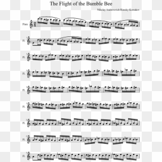 The Flight Of The Bumble Bee Arr - Overlords Flute Sheet Music Clipart