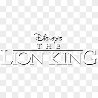 Disney's The Lion King Logo Black And White - Lion King Clipart