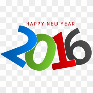 Multicolor New Year 2016 Text Design - 2016 Text Design Clipart