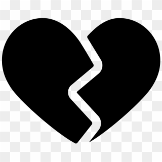 Break Up Png Pic - Corazón Roto Negro Emoji Clipart