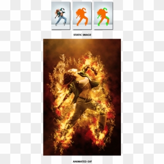 Gif Animated Fire Photoshop Action By Smartestmind - Poster Clipart