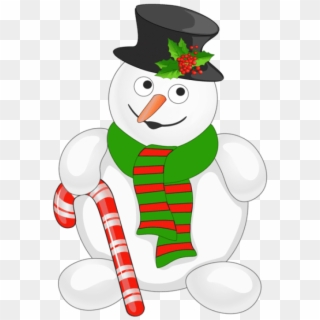 Free Png Snowman With Candy Cane Png - Snowman With Candy Cane Clipart