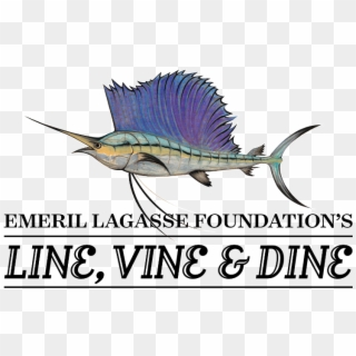 Inthebite Line, Vine & Dine - Atlantic Blue Marlin Clipart