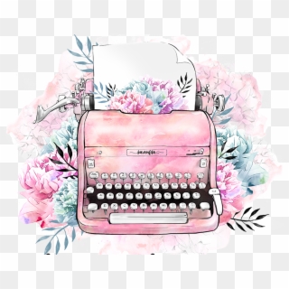 Typewriter Watercolor Clipart