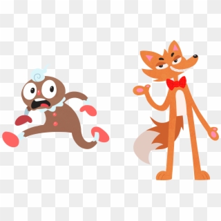 Gingerbread Man Fox Character Designs - Cartoon Clipart