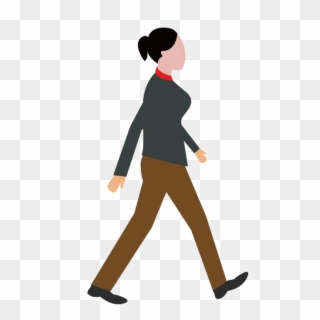 Walk Png - Female Walking Vector Png Clipart