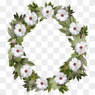 Wreath, Frame, Border, Flower, Leaf - Flower Clipart
