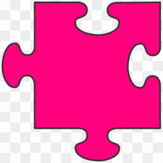 Pink Puzzle Piece Clip Art - Png Download