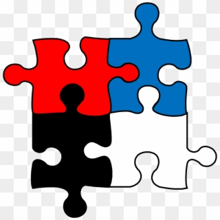 Puzzle Piece Image - Four Interlocking Puzzle Pieces Clipart