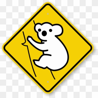 Koala Crossing Sign - Koala Sign Clipart