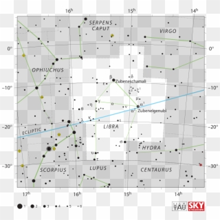 Map Of The Libra Constellation - Libra Constellation Star Map Clipart