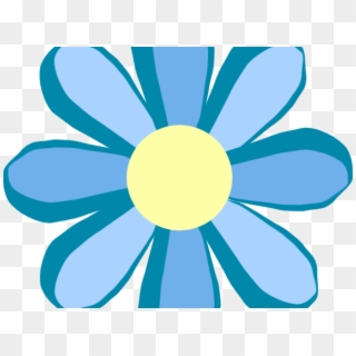 Blue Flower Clipart Border - Flor Con 8 Petalos - Png Download