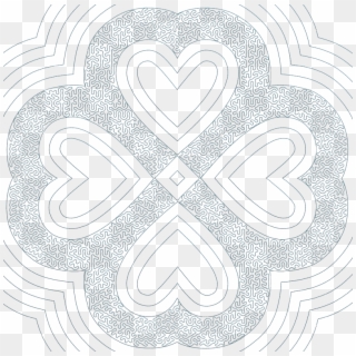 Artistic Quilt With Stippling Stitches - Heart Clipart
