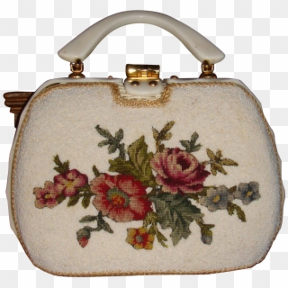 Vintage Adele Handbag Miami, Fl Wicker, Lucite, Petit - Handbag Clipart
